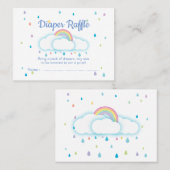 WindelRaffle etikettiert Regentropfen-Babyparty Visitenkarte (Vorne/Hinten)