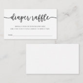 Windelraffle-Karte für Babyparty Begleitkarte (Vorne/Hinten)