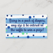 Windelraffle-Karte Visitenkarte (Rückseite)