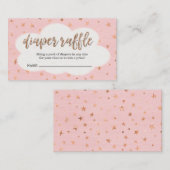 Windelraffle-Karten-Einsatz für die Babyparty des Begleitkarte (Vorne/Hinten)