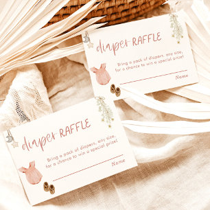 Windelruderkarte Boho Girl Baby Shower Einladung