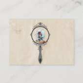 Windelruderkarte, verzauberte Rose Visitenkarte (Rückseite)