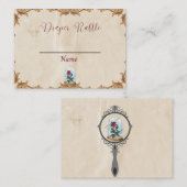 Windelruderkarte, verzauberte Rose Visitenkarte (Vorne/Hinten)