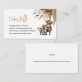 Windelruderschutzkarte Rustikales Kuhthema Begleitkarte (Vorne/Hinten)