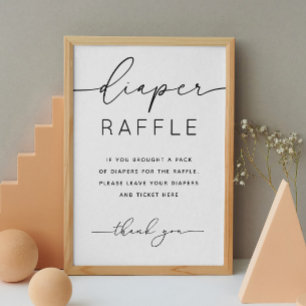 Windelrumpf. Minimalistisches Baby-Dusche Poster