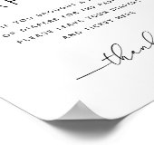 Windelrumpf. Minimalistisches Baby-Dusche Poster (Ecke)