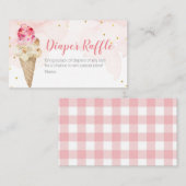 Windelrumpf Rosa Blush Ice Creme Gold Glitzer Begleitkarte (Vorne/Hinten)