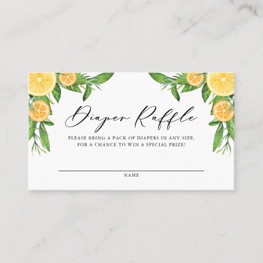 Windelscheiben und Orangen Windschutzscheibe Platzkarte (Vorderseite)