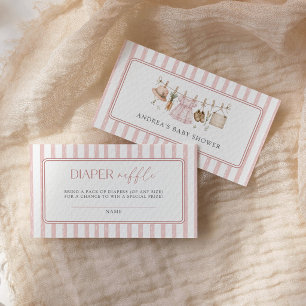 Windelverlosung Blush Pink Lokal Erzeugte Babypart Begleitkarte