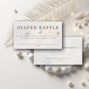 Windelverlosung Mond Mobile Twinkle Baby Shower Begleitkarte