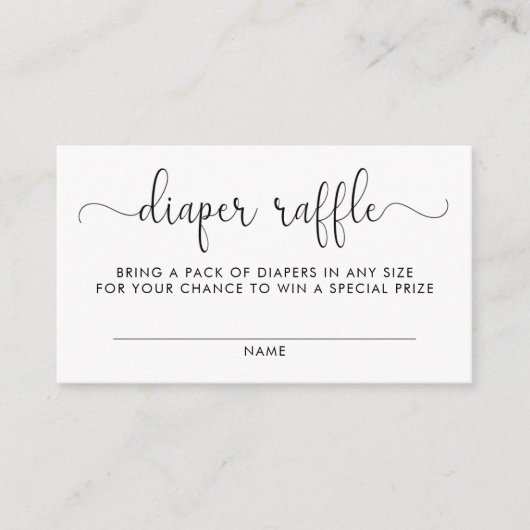 Windelwanne Babydusche Begleitkarte (Vorderseite)