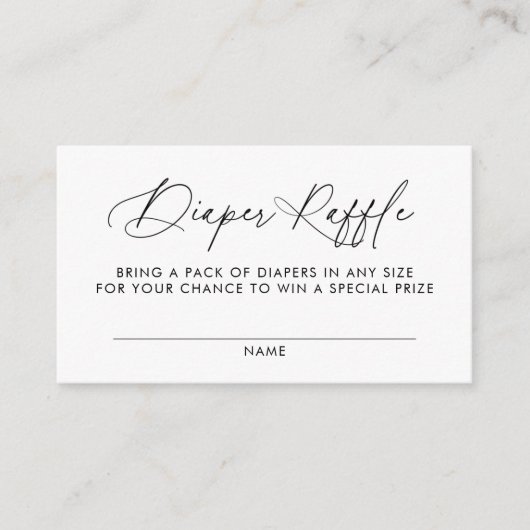 Windelwanne Babydusche Begleitkarte (Vorderseite)