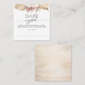 Windelwanne, getrocknet Palmen Babydusche Quadratische Visitenkarte (Vorne/Hinten)