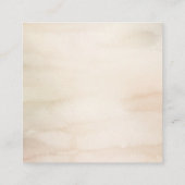 Windelwanne, getrocknet Palmen Babydusche Quadratische Visitenkarte (Rückseite)