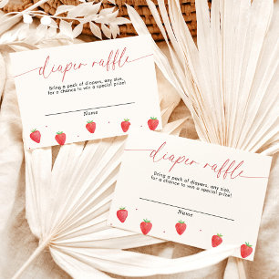 Windelwaschkarte, ErdbeerBaby-Dusche Einladung