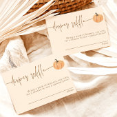 Windelwaschkarte, Fall Pumpkin Babydusche Einladung