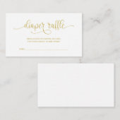 Windelwaschmaschine, handgeschriebenes Gold Begleitkarte (Vorne/Hinten)