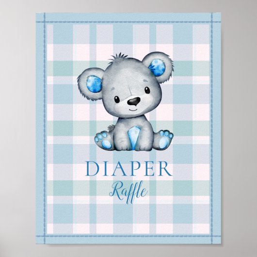 Windelwaschtisch Niedlich Grauwaschdusche Poster (Vorne)