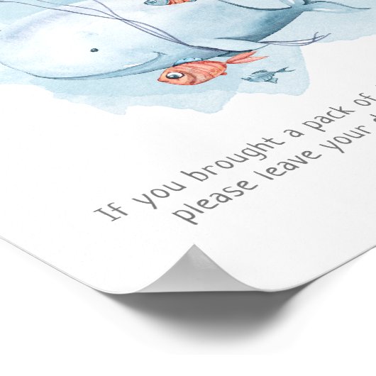 Windelwhale-Babydusche Poster (Ecke)