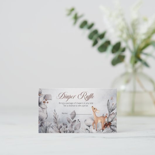 Windelwindeln für Holztiere Begleitkarte (Stehend Vorderseite)