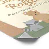 Windelwindeln-Raffelzeichen für Waldtiere Poster (Ecke)