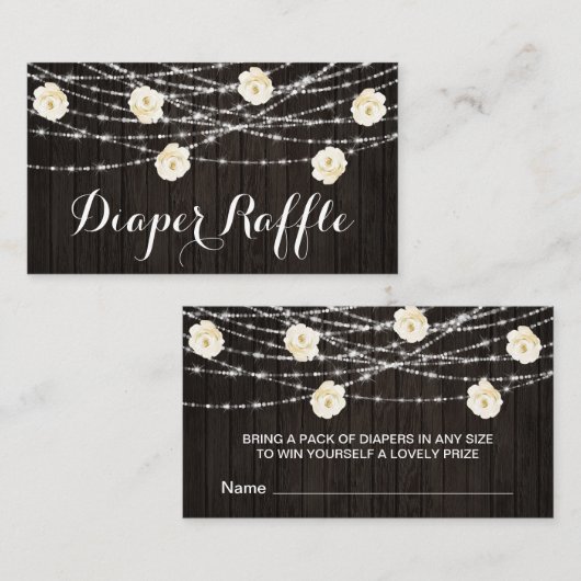 *~* Windelwindlicht Rustikale Blume Begleitkarte (Vorne/Hinten)