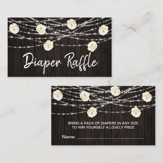 *~* Windelwölfe florale Baumrinde Rustikale Streic Begleitkarte (Vorne/Hinten)