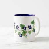 Winden-Blumen-Blumengarten-Tasse Zweifarbige Tasse (VorderseiteRechts)