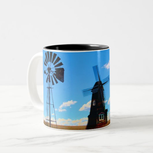 Winden des Wandels Zweifarbige Tasse (Vorderseite Links)