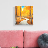 Winden durch den Goldenen Wald Leinwanddruck (Insitu (Wohnzimmer))