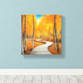 Winden durch den Goldenen Wald Leinwanddruck (Insitu (Holzboden))