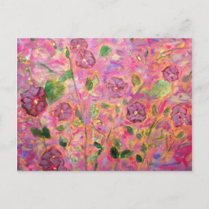 Winden lila und blau postkarte