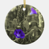 Winden-Schwarz-weiße Blumen-Verzierung Keramikornament (Vorne)