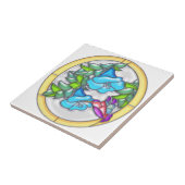 Winden und Kolibri-Buntglas Fliese (Seite)