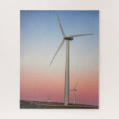 Windenergie auf der Farm im Dusk Jigsaw Puzzle (Vertikal)