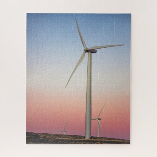Windenergie auf der Farm im Dusk Jigsaw Puzzle (Vertikal)