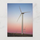 Windenergie in der Dämmerung Postkarte (Vorderseite)