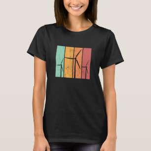 Windenergie-Windkraftanlagen für den Power Vintag  T-Shirt