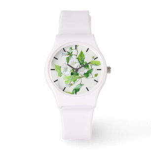 Windenknöterich weiße Blume Armbanduhr