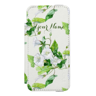 Windenknöterich weiße Blume Incipio Watson™ iPhone 5 Geldbörsen Hülle
