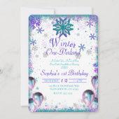 Winder One-Derland Wonderland 1. Geburtstag Party Einladung (Vorderseite)