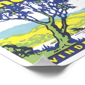 Windermere Hotel English Lakes Poster (Ecke)