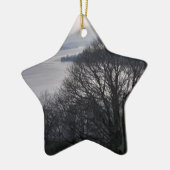 Windermere im Winter Keramik Ornament (Links)