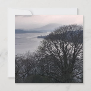 Windermere im Winter - Lake District Flat Card Karte