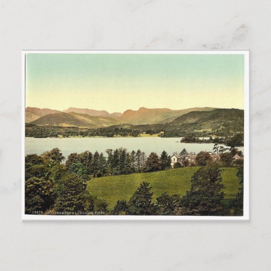 Windermere und Langdale Pikes, Lake District, Engl Postkarte (Vorderseite)
