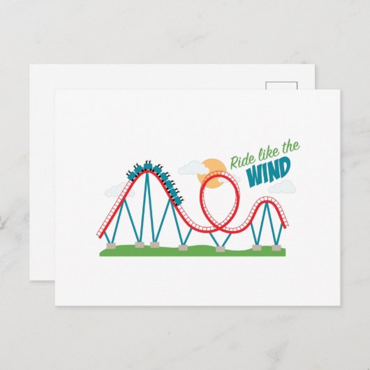 Windfahren Postkarte (Vorne/Hinten)