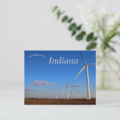 Windfarm in Wolcott Indiana Postkarte (Stehend Vorderseite)