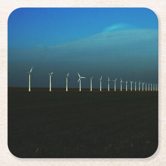 Windfarm-Küste Rechteckiger Pappuntersetzer (Vorderseite)