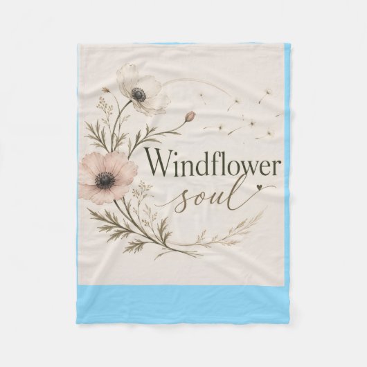 Windflower-Seelen-Decke Fleecedecke (Vorderseite)