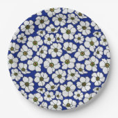 Windflowers auf Kobaltblau Pappteller (Vorderseite)